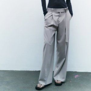 Zara pleated grey wool pants, limited edition